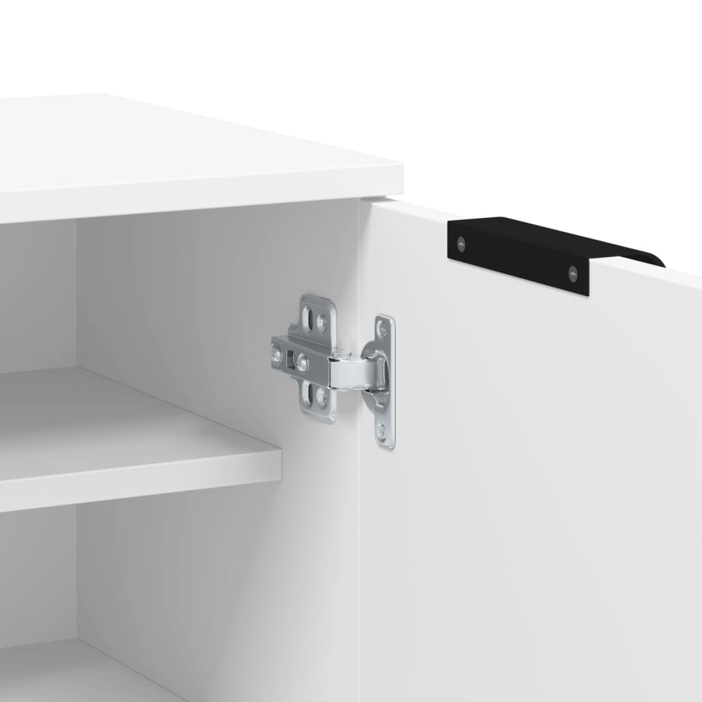 Shoe Cabinet White 59x35x100.5 cm Engineered Wood