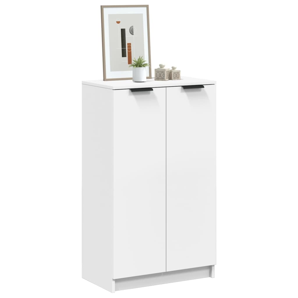 Shoe Cabinet White 59x35x100.5 cm Engineered Wood