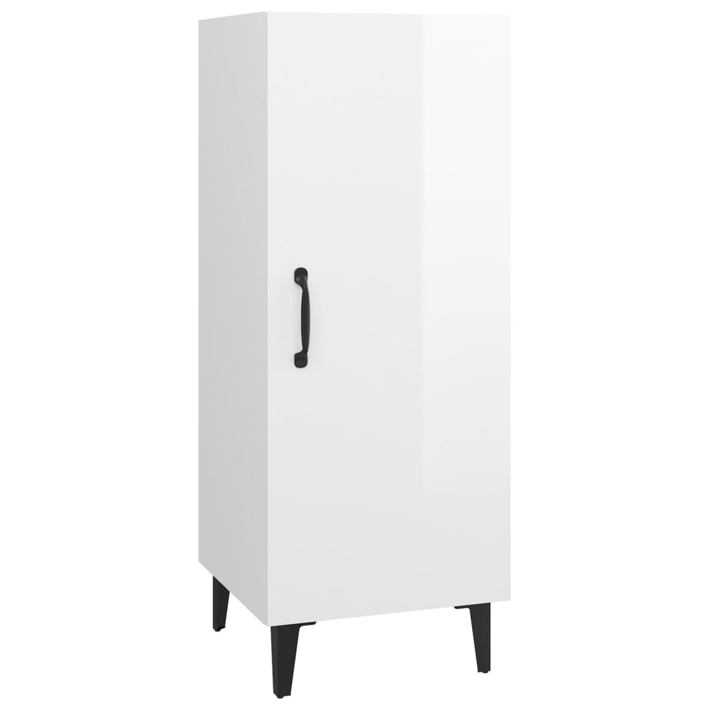 Sideboard High Gloss White 34.5x34x90 cm Engineered Wood