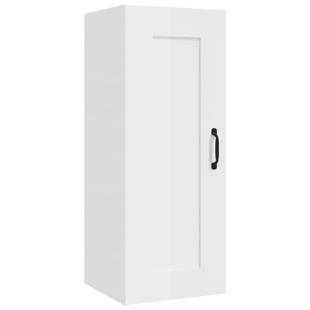 Hanging Cabinet High Gloss White 35x34x90 cm Engineered Wood