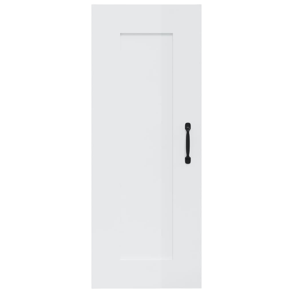 Hanging Cabinet High Gloss White 35x34x90 cm Engineered Wood