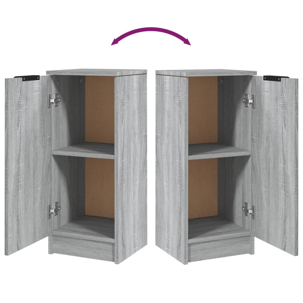 Sideboards 2 pcs Grey Sonoma 30x30x70 cm Engineered Wood
