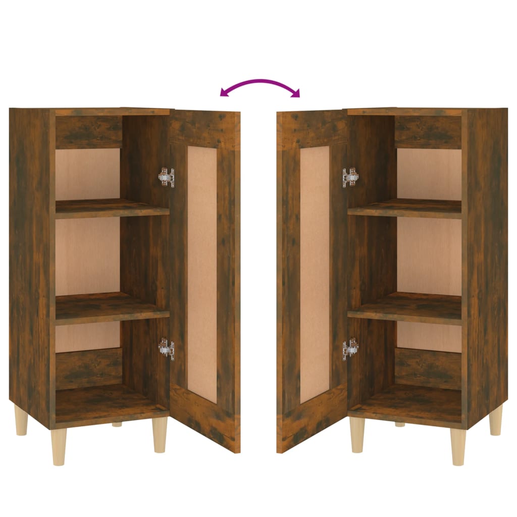 Sideboard Smoked Oak 34.5x34x90 cm Engineered Wood