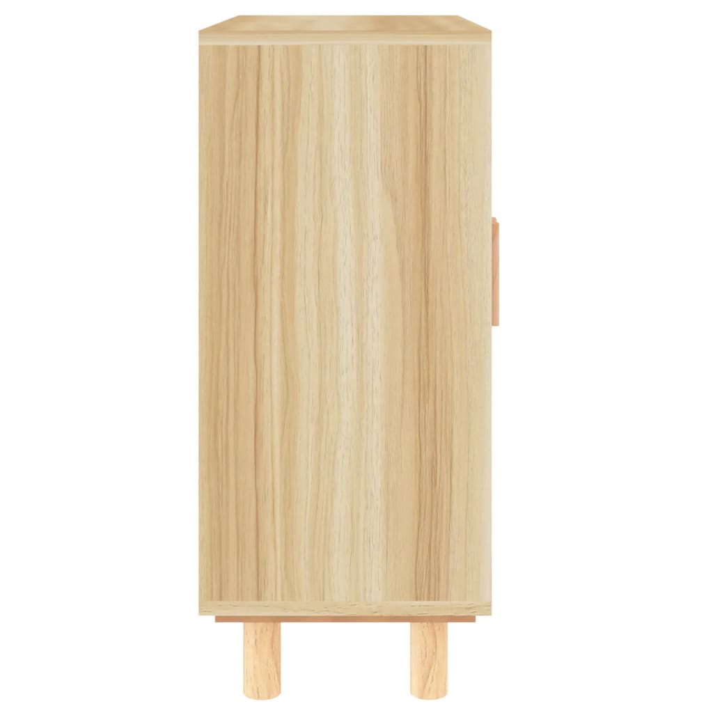 Sideboard Brown 60x30x70 cm Solid Wood Pine and Natural Rattan