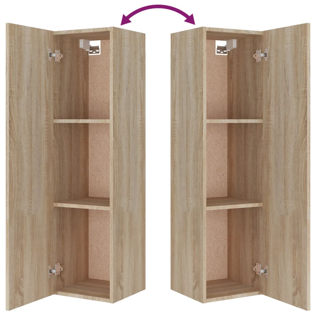 4 Piece TV Cabinet Set Sonoma Oak Engineered Wood