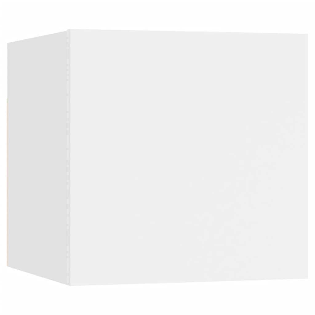 8 Piece TV Cabinet Set White Engineered Wood