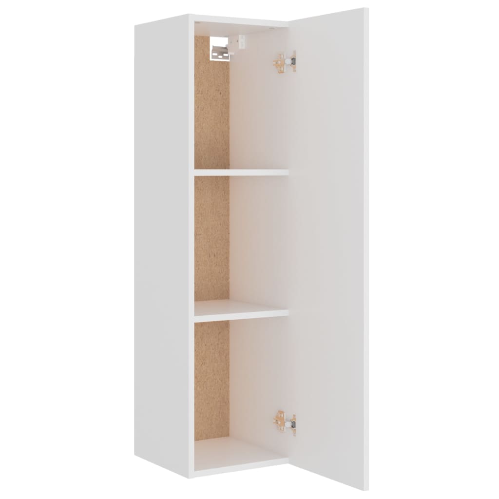 8 Piece TV Cabinet Set White Engineered Wood