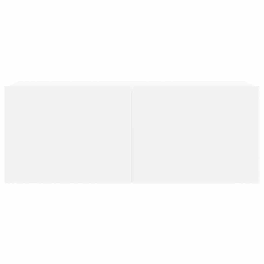 7 Piece TV Cabinet Set White Engineered Wood