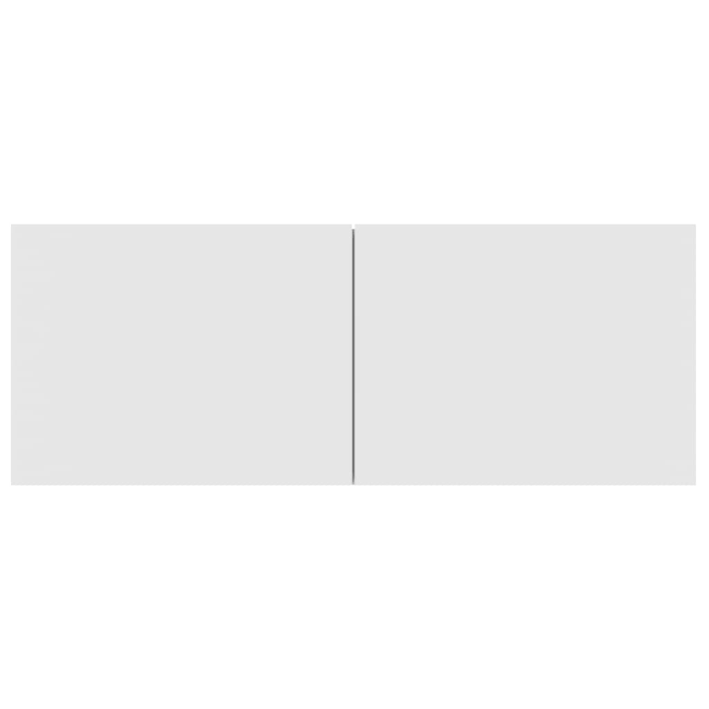 4 Piece TV Cabinet Set White Engineered Wood