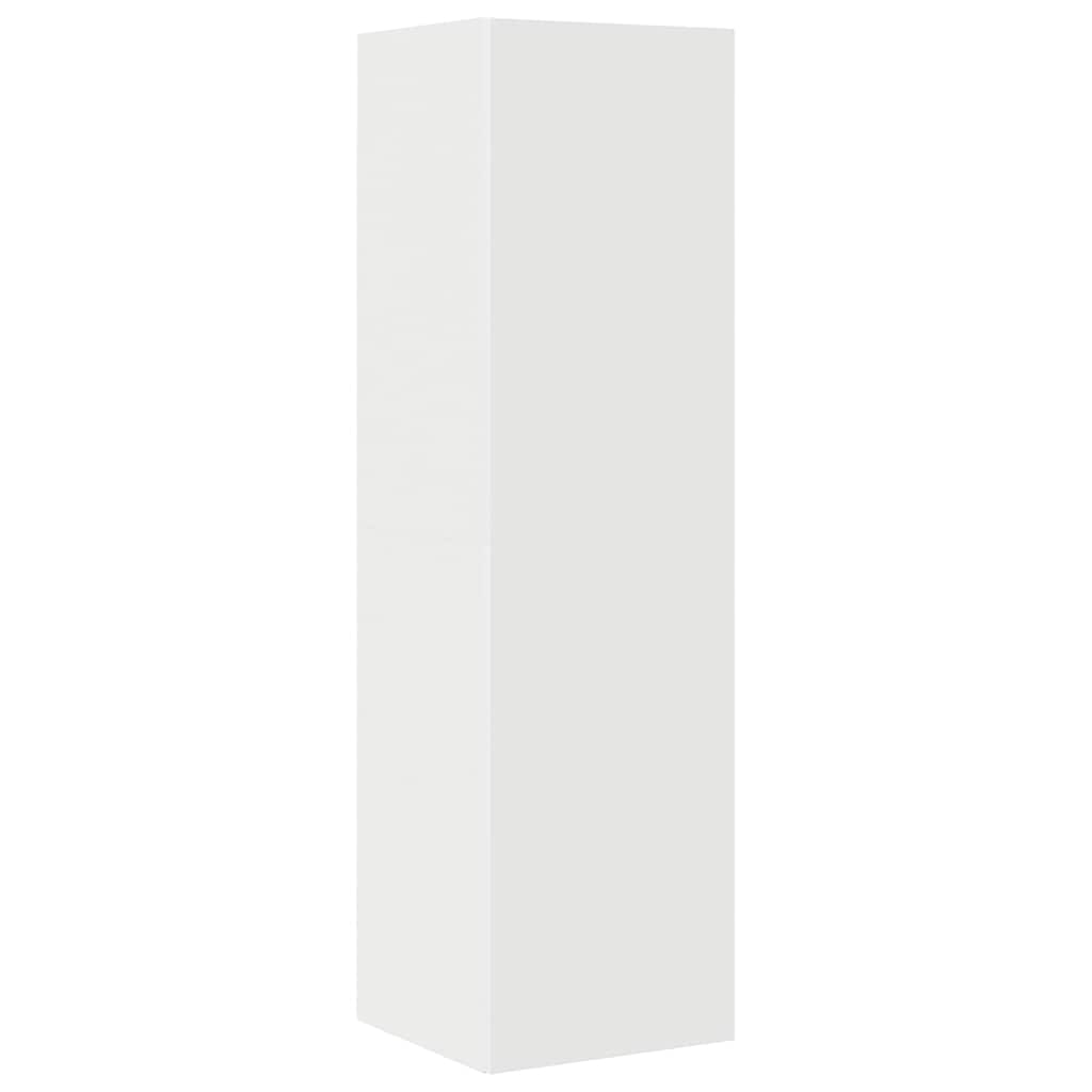 4 Piece TV Cabinet Set White Engineered Wood