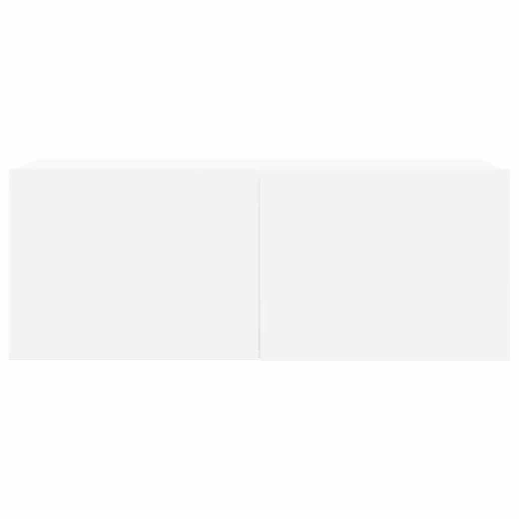 4 Piece TV Cabinet Set White Engineered Wood