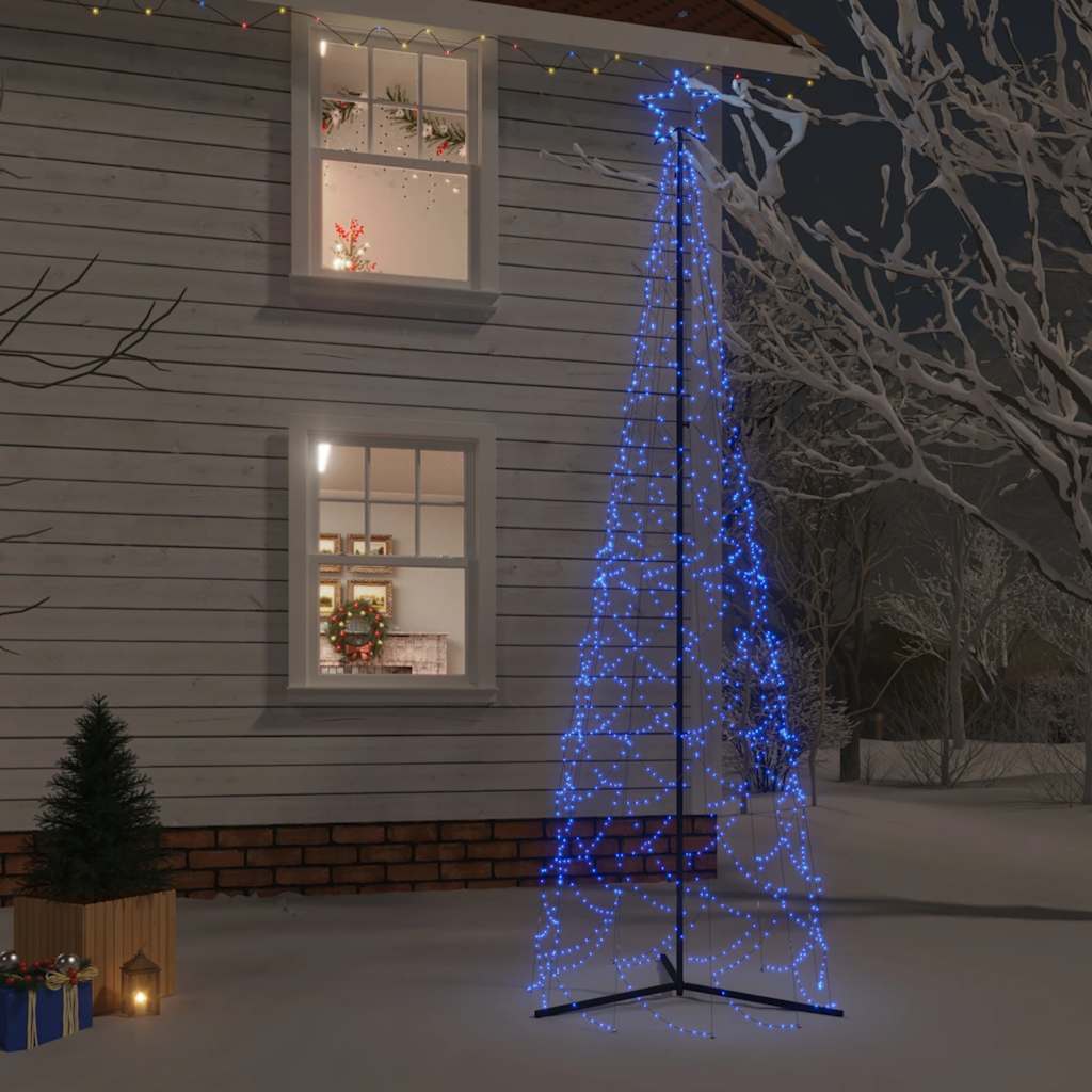 Christmas Cone Tree Blue 500 LEDs 100x300 cm