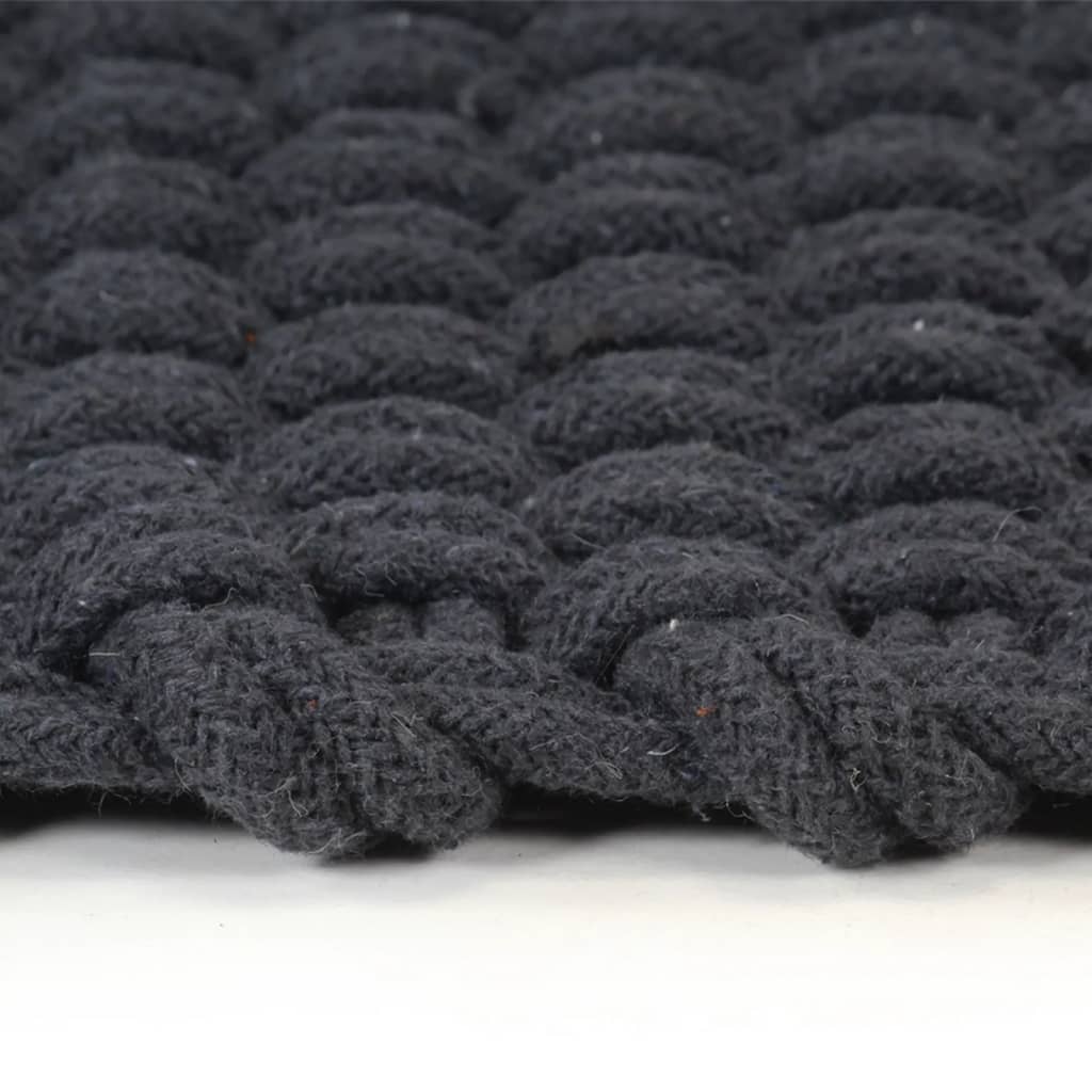 Rug Rectangular Anthracite 80x160 cm Cotton