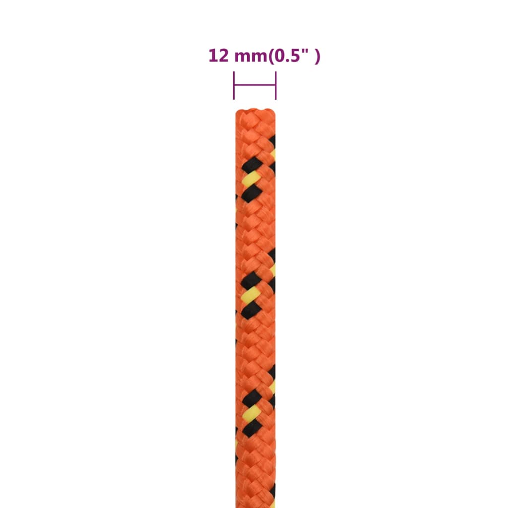 Boat Rope Orange 12 mm 50 m Polypropylene