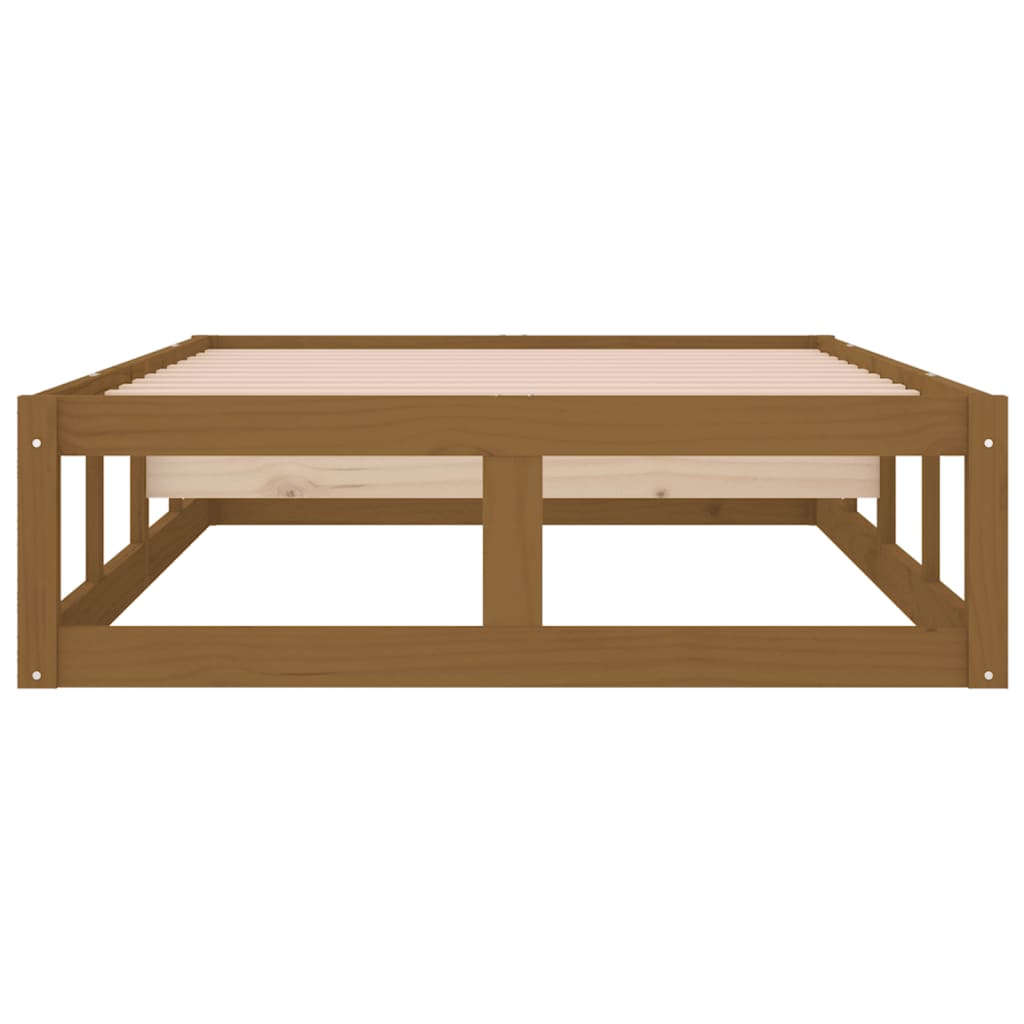 Bed Frame without Mattress Honey Brown 100x200 cm Solid Wood
