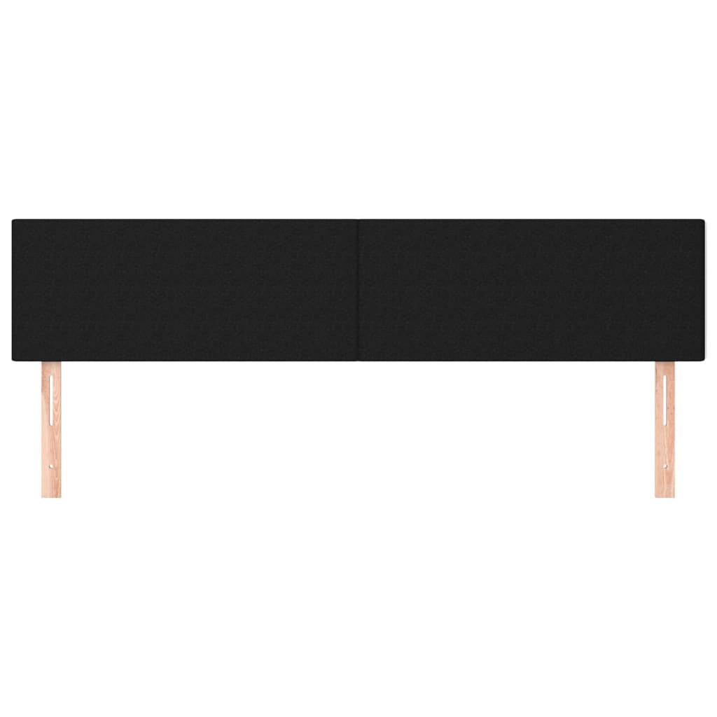 Headboards 2 pcs Black 80 cm Fabric