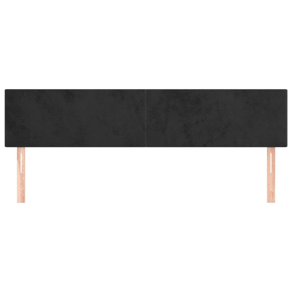 Headboards 2 pcs Black 80 cm Velvet
