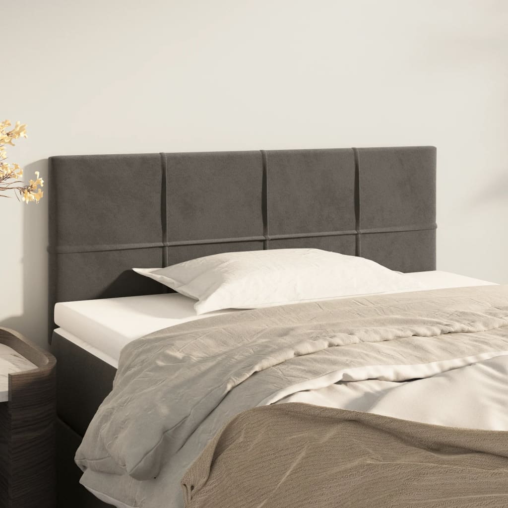 Headboard Dark Grey 100 cm Velvet