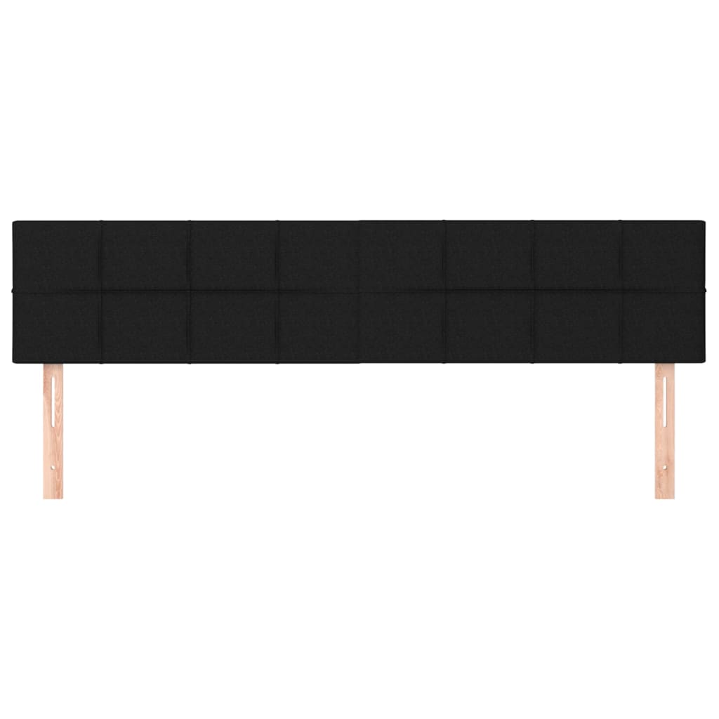 Headboards 2 pcs Black 80 cm Fabric