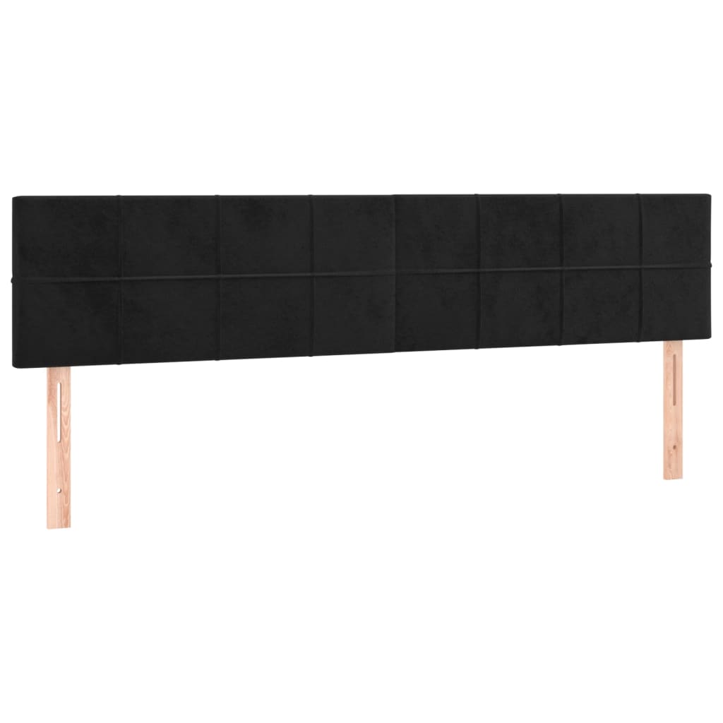 Headboards 2 pcs Black 100 cm Velvet