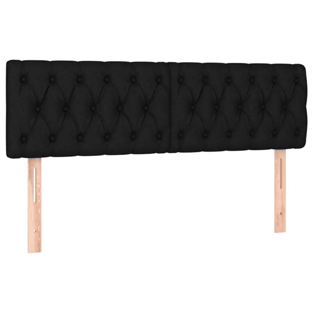 Headboards 2 pcs Black 80 cm Fabric