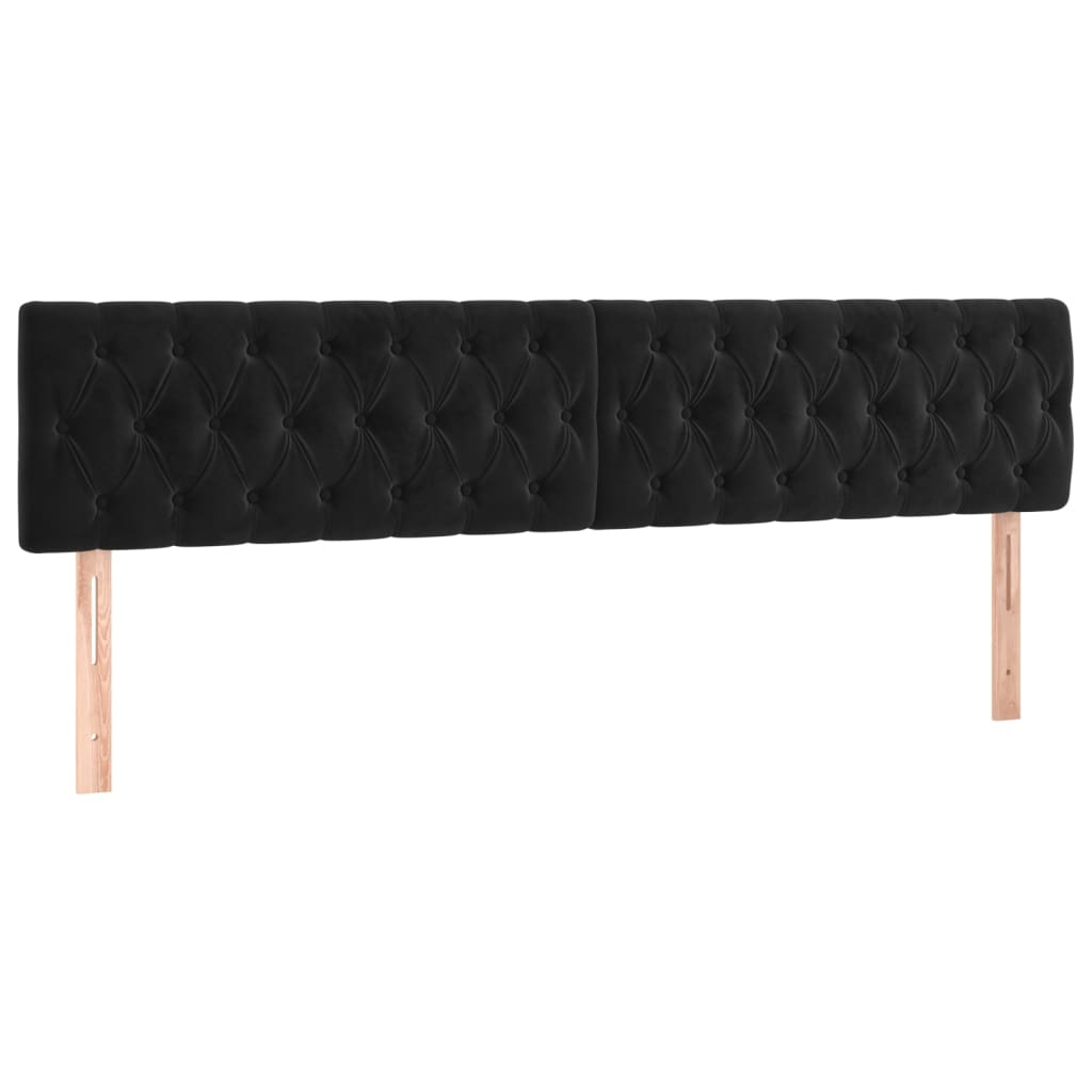 Headboards 2 pcs Black 100 cm Velvet