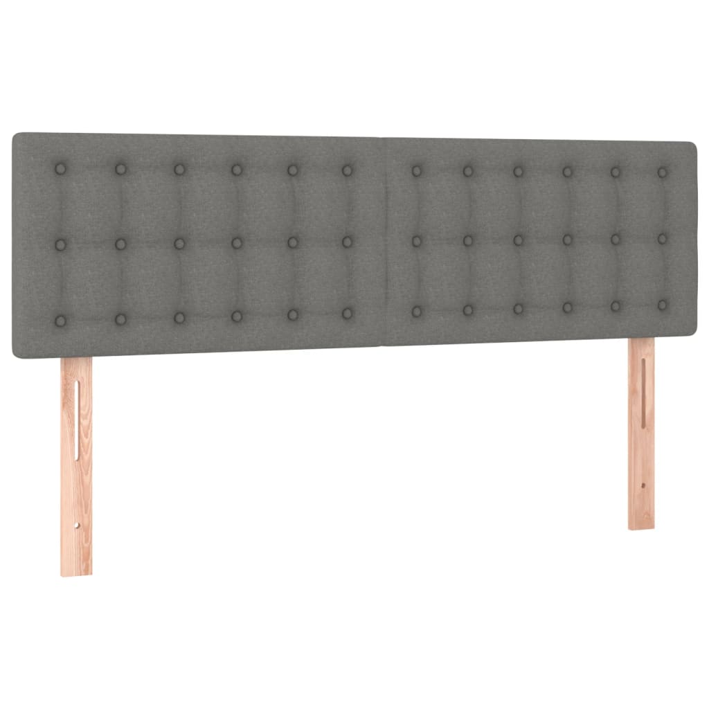 Headboards 2 pcs Dark Grey 72 cm Fabric