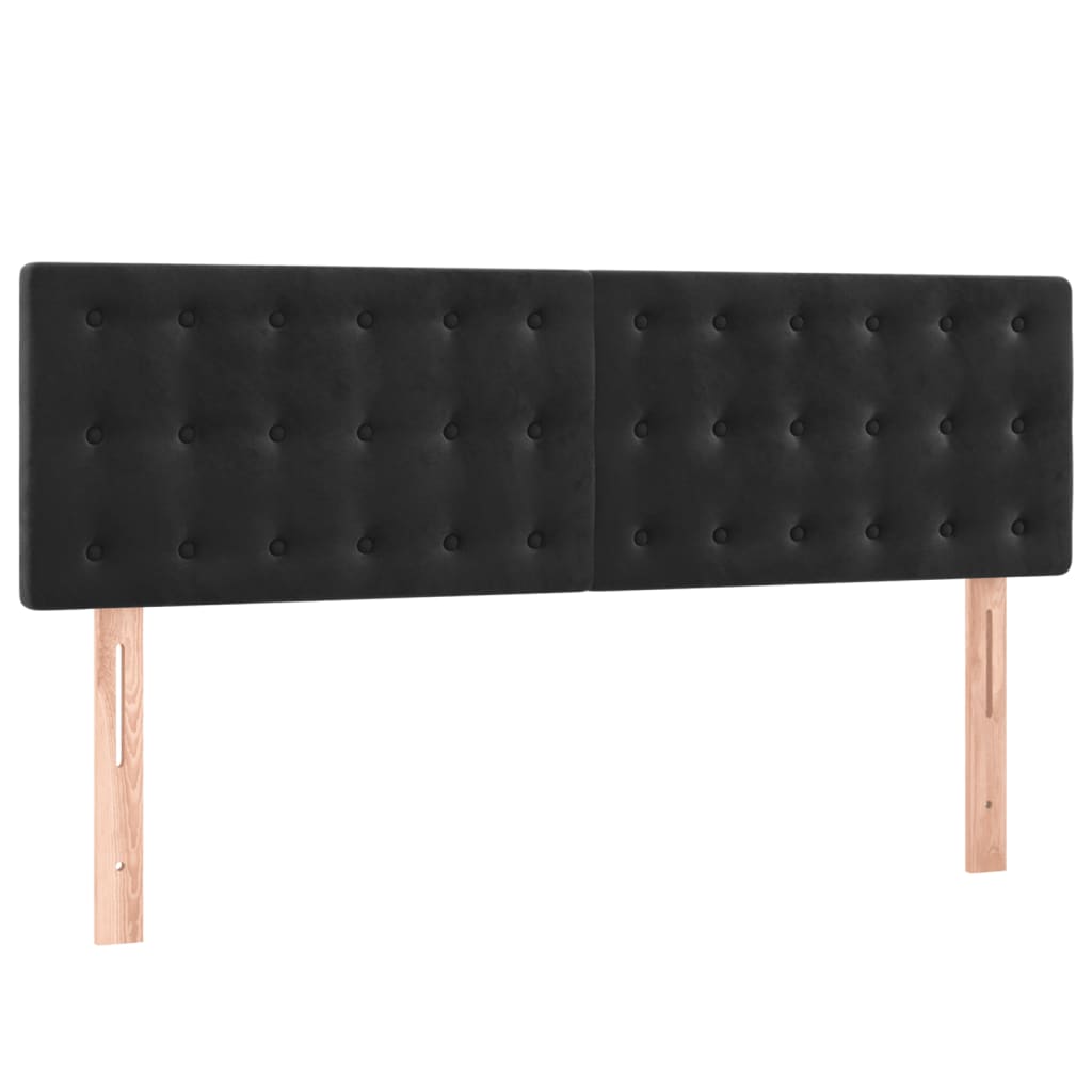 Headboards 2 pcs Black 72 cm Velvet