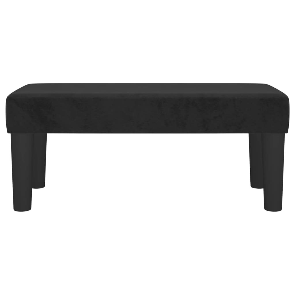 Bench Black 70x30x30 cm Velvet