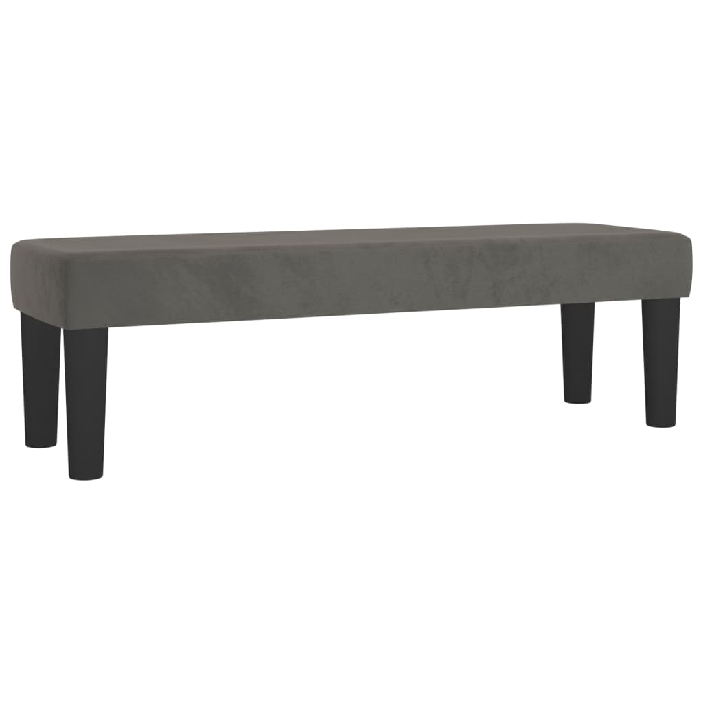 Bench Dark Grey 100x30x30 cm Velvet