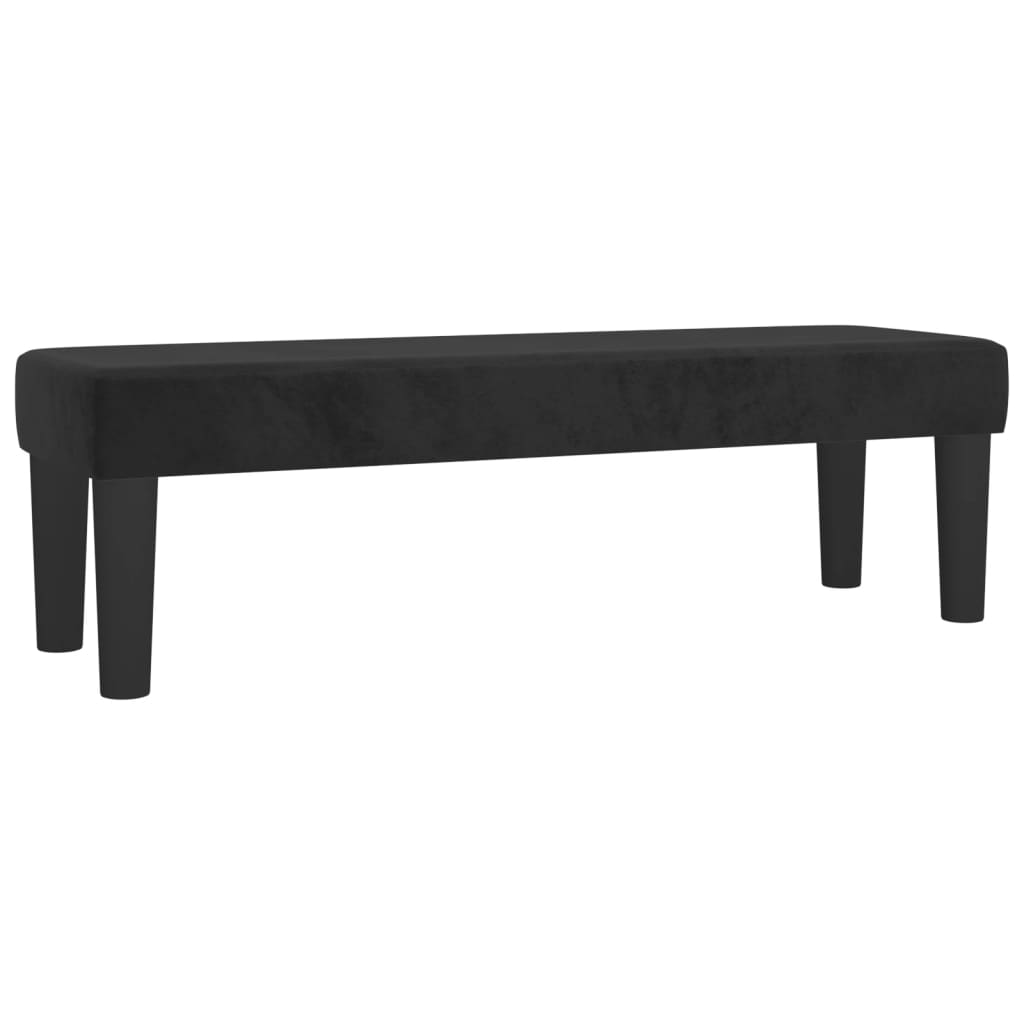 Bench Black 100x30x30 cm Velvet