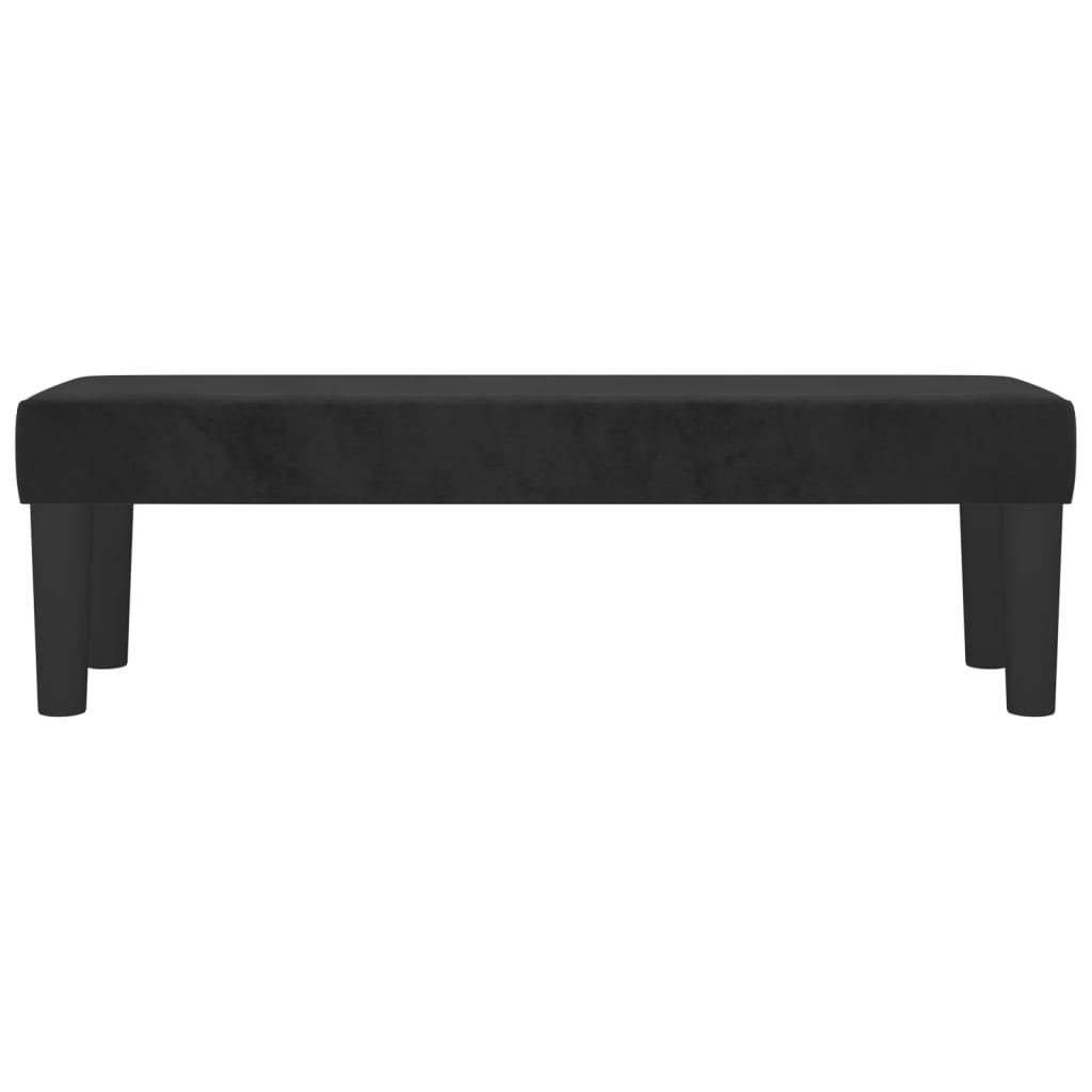 Bench Black 100x30x30 cm Velvet