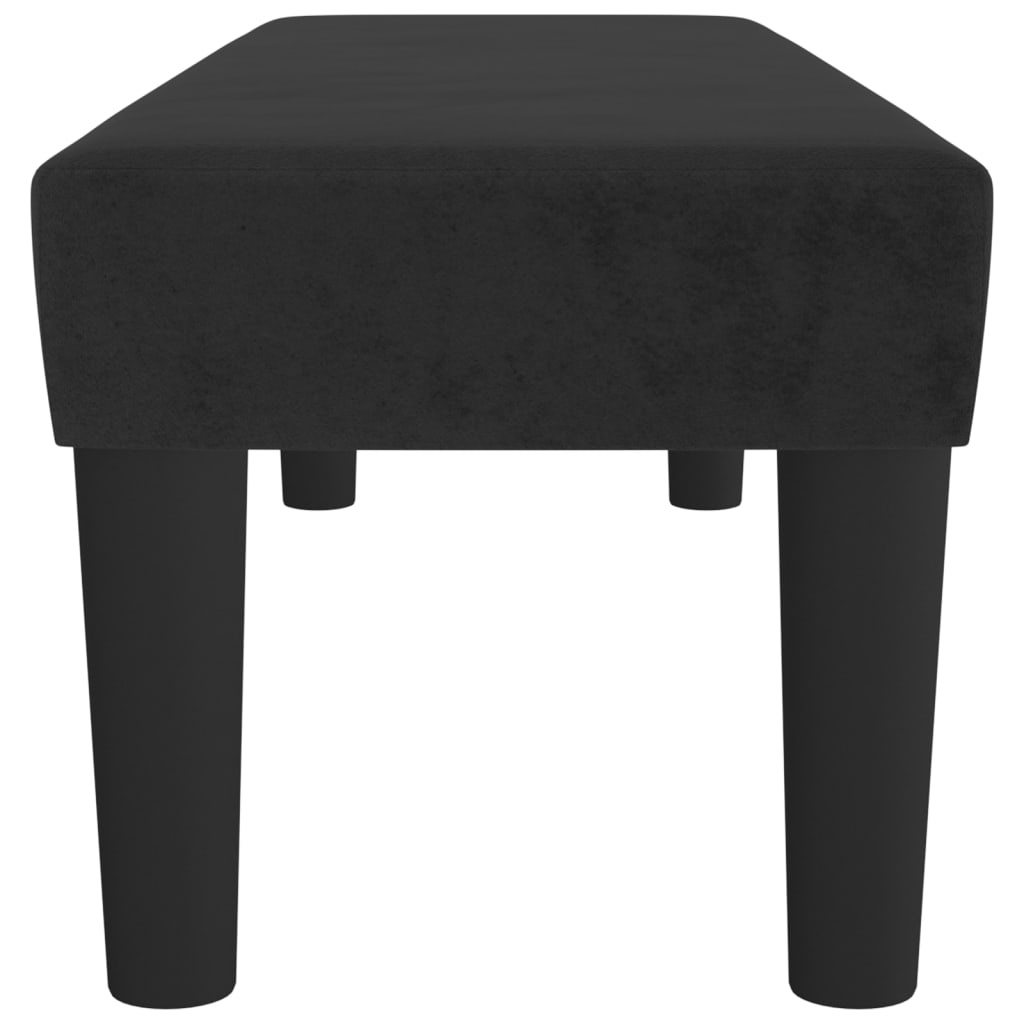 Bench Black 100x30x30 cm Velvet
