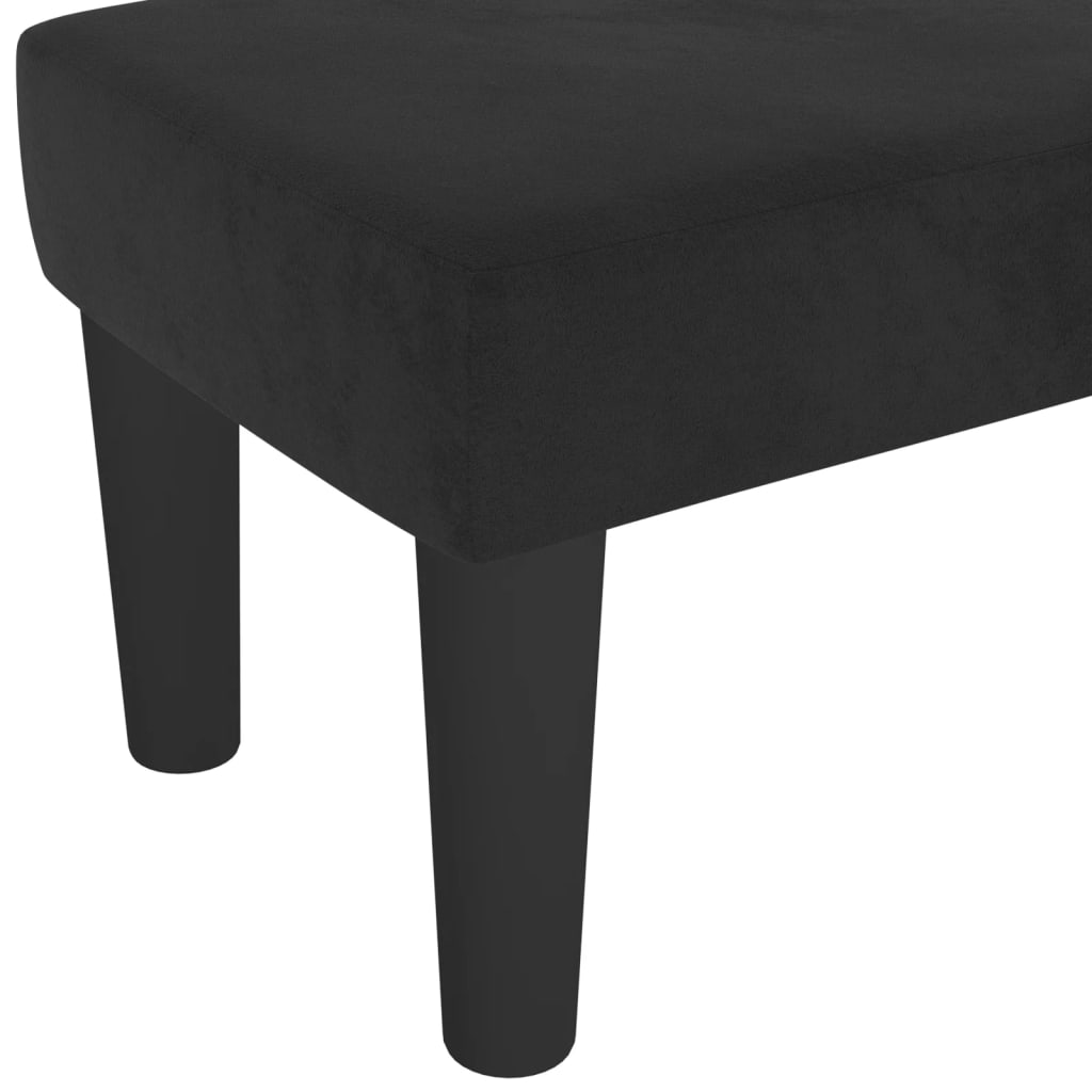Bench Black 100x30x30 cm Velvet