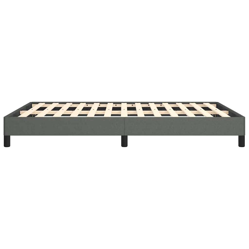 Bed Frame without Mattress Dark Grey 137x187 cm Double Fabric