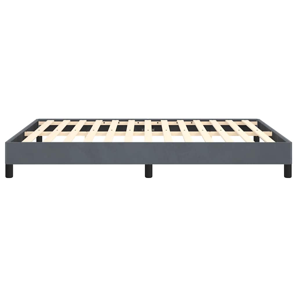 Bed Frame without Mattress Dark Grey 137x187 cm Double Velvet