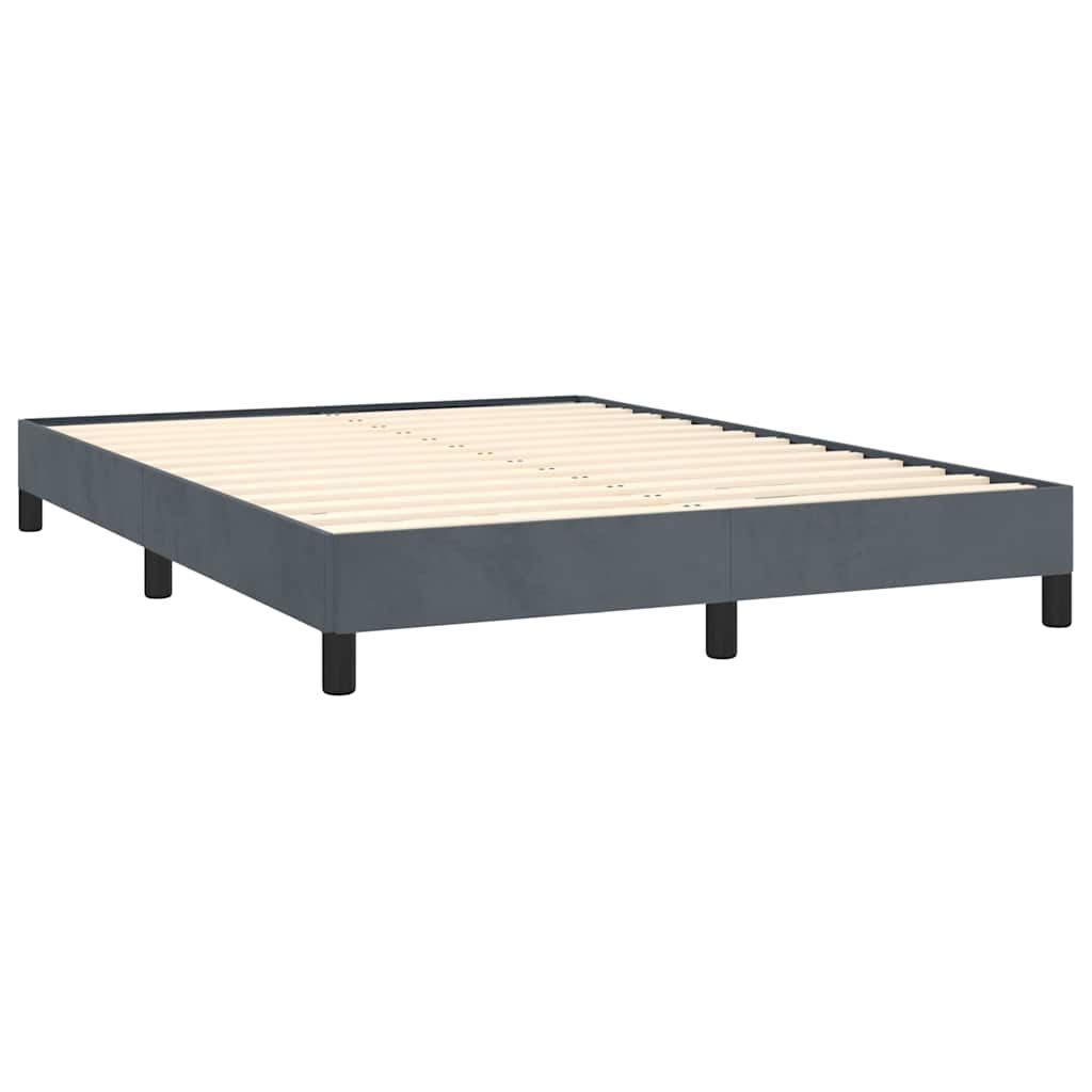 Bed Frame without Mattress Dark Grey 152x203 cm Queen Velvet