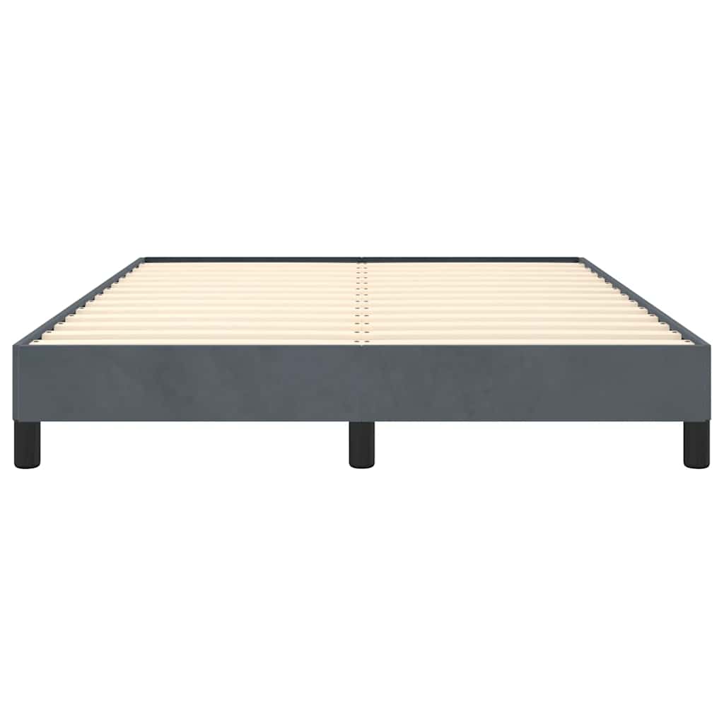 Bed Frame without Mattress Dark Grey 152x203 cm Queen Velvet