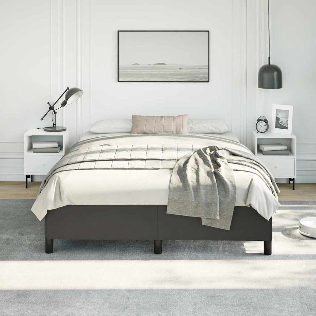 Bed Frame without Mattress Black 152x203 cm Queen Faux Leather