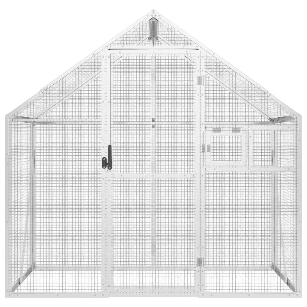 Aviary Silver 179x100x185 cm Aluminium