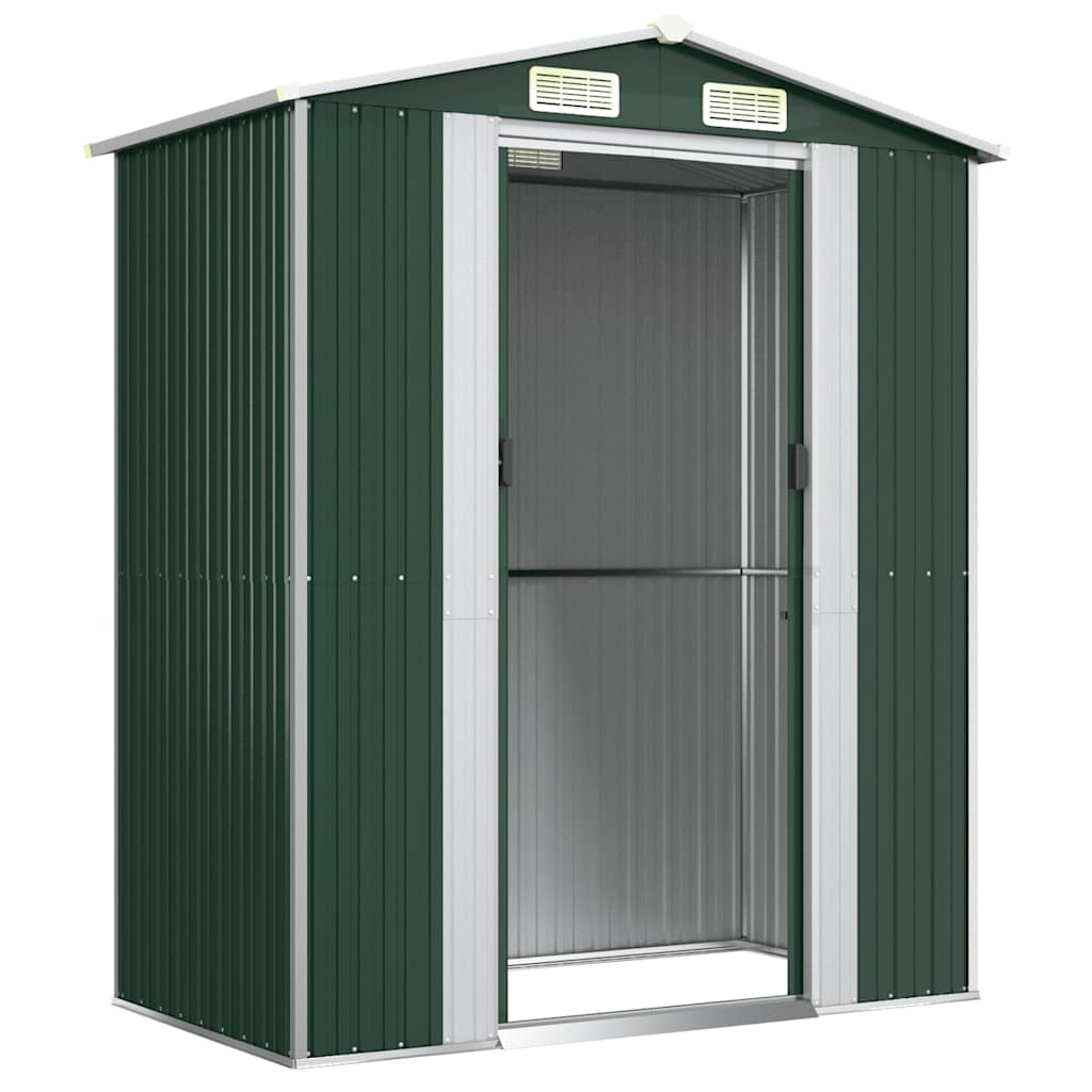 Garden Shed Green 192x108x223 cm Galvanised Steel
