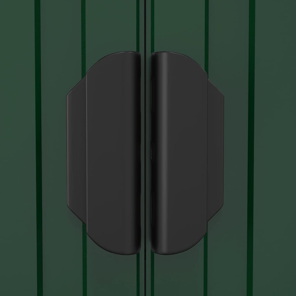 Garden Shed Green 192x108x223 cm Galvanised Steel