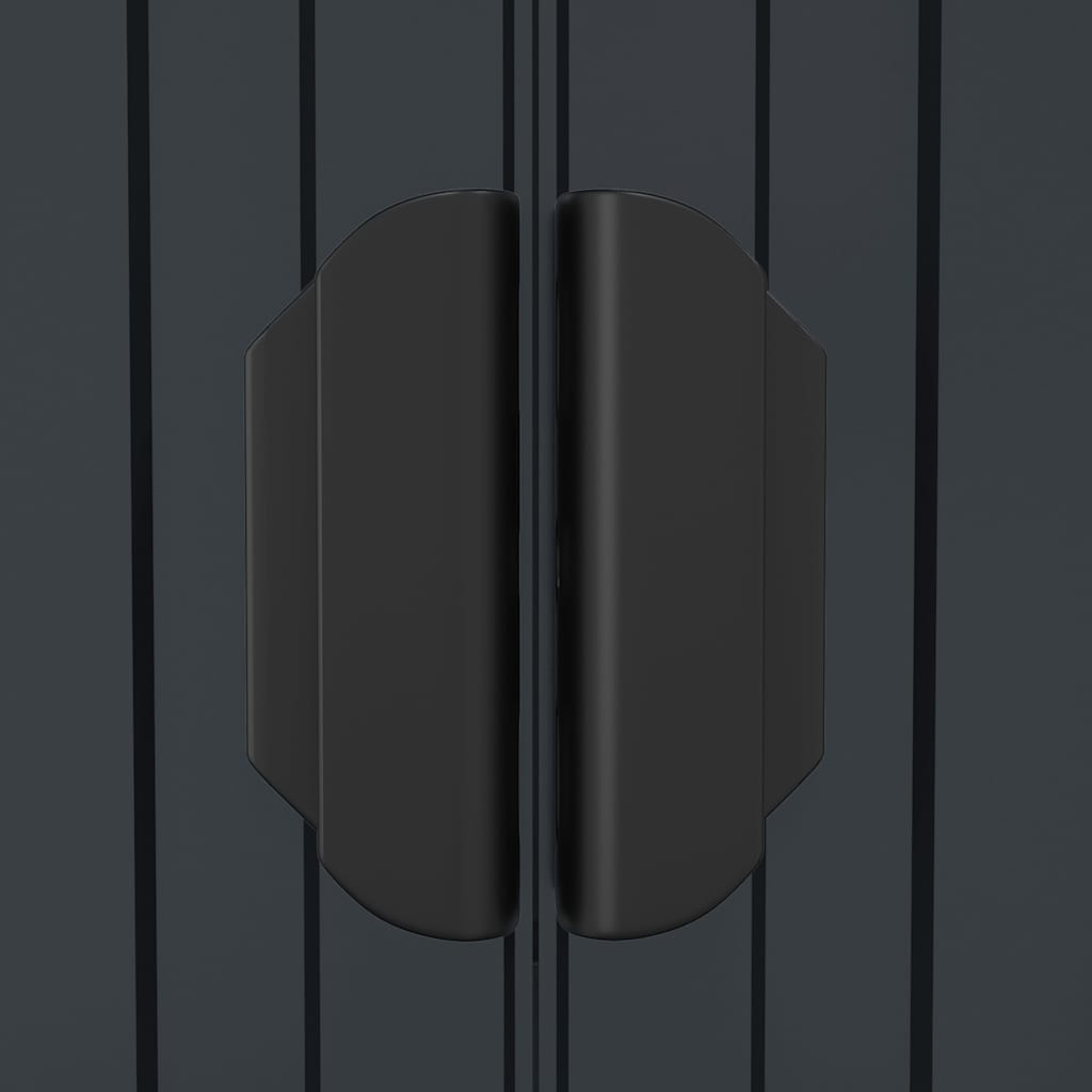 Garden Shed Anthracite 192x108x223 cm Galvanised Steel