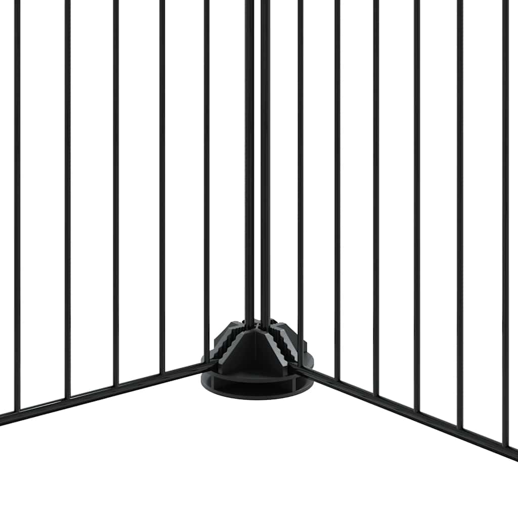 44-Panel Pet Cage with Door Black 35x35 cm Steel