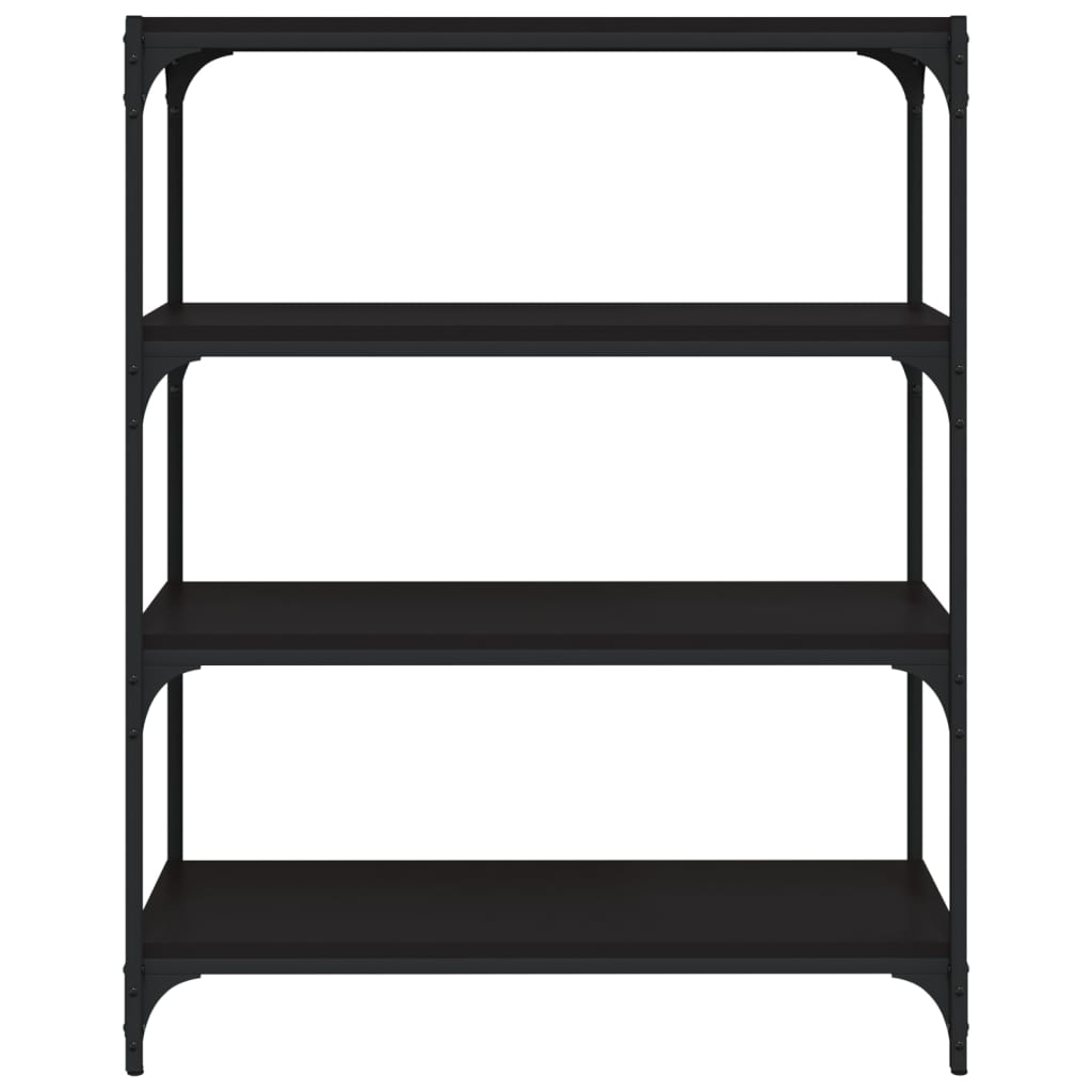 Book Cabinet Black 80x33x100 cm Engineered Wood and Steel