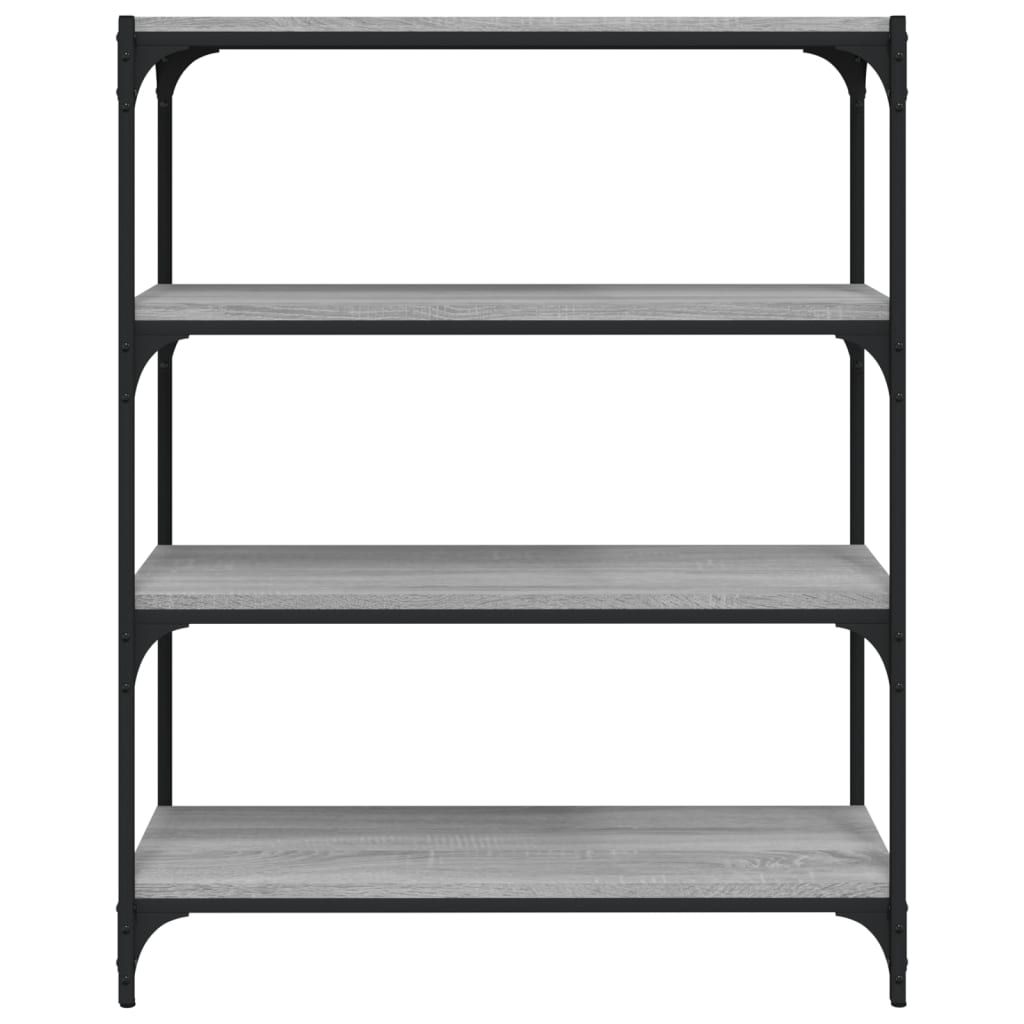 Book Cabinet Grey Sonoma 80x33x100 cm Engineered Wood and Steel