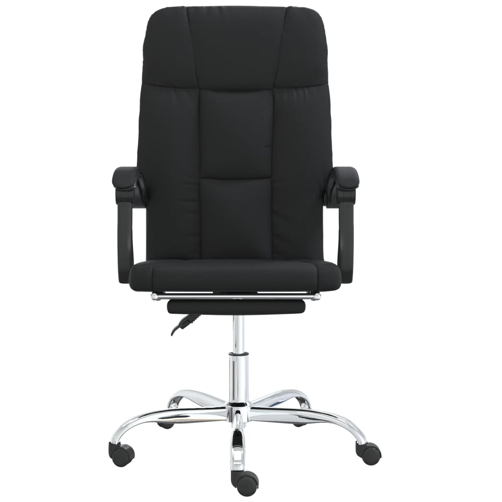 Reclining Office Chair Black Faux Leather