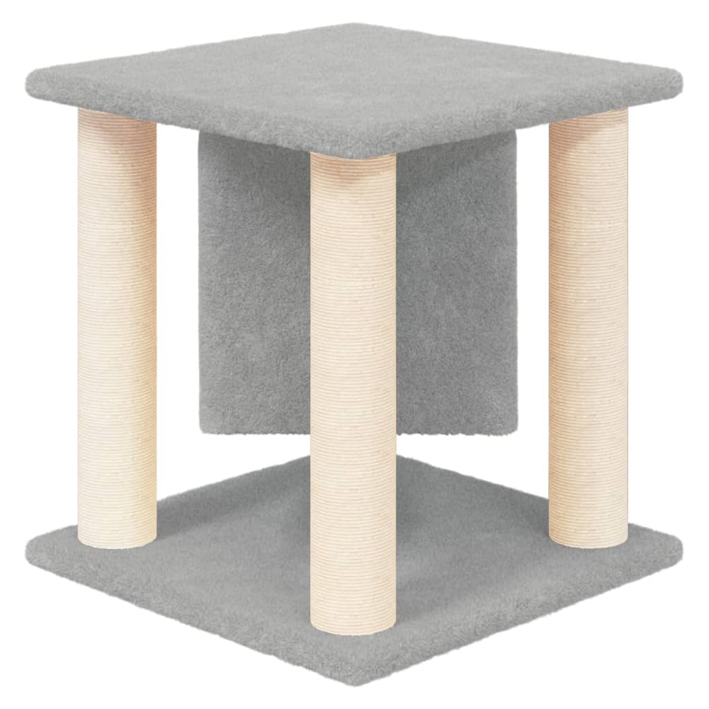 Cat Tree with Sisal Scratching Posts Light Grey 37 cm