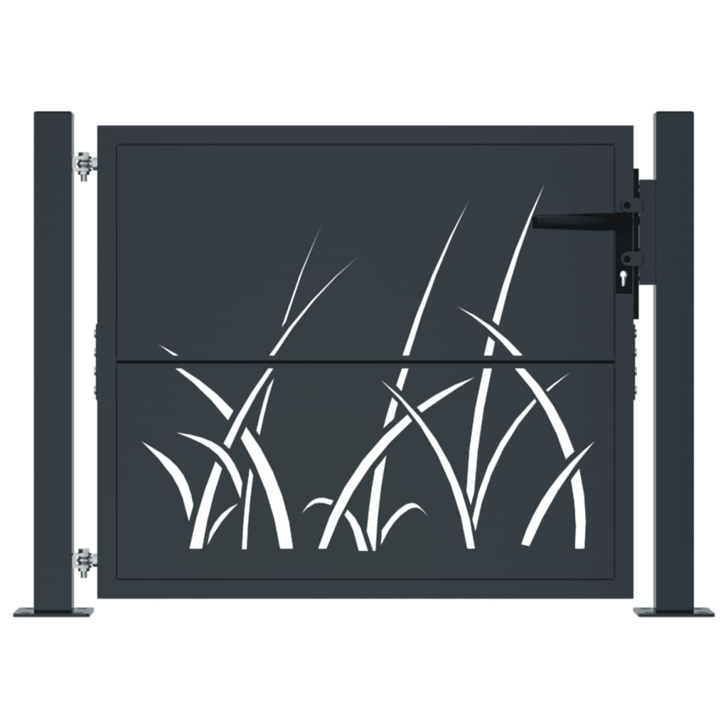Garden Gate Anthracite 105x105 cm Steel Grass Design