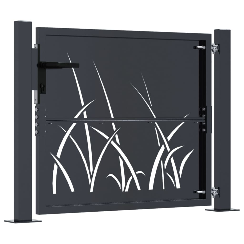 Garden Gate Anthracite 105x105 cm Steel Grass Design